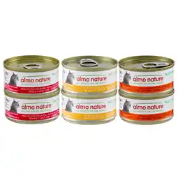 Zooplus 12 + 6 gratis! Almo Nature HFC natvoer voor katten 18 x 70 g - Natural Mixpakket met Kip aanbieding