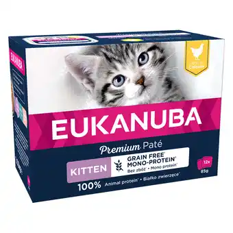 Zooplus 20 + 4 gratis! Eukanuba Graanvrij met kip natvoer voor katten 24 x 85 g - Kitten aanbieding