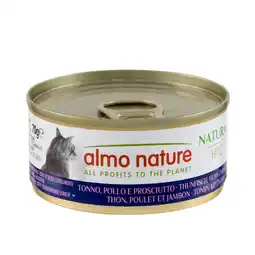 Zooplus 12 + 6 gratis! Almo Nature HFC natvoer voor katten 18 x 70 g - Natural Tonijn, Kip & ham aanbieding