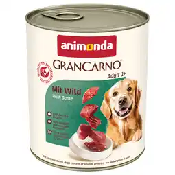Zooplus 6 x 800 g animonda GranCarno Original Adult Wild aanbieding