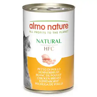 Zooplus 12 + 6 gratis! Almo Nature HFC Natural natvoer voor katten 18 x 140 g - Kipfilet aanbieding