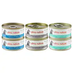 Zooplus 12 + 6 gratis! Almo Nature HFC natvoer voor katten 18 x 70 g - Mixpakket Tonijn (3 Soorten) aanbieding