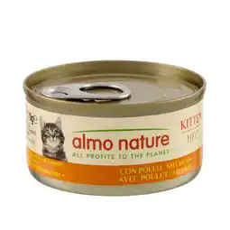 Zooplus 12 + 6 gratis! Almo Nature HFC natvoer voor katten 18 x 70 g - Kitten met Kip aanbieding