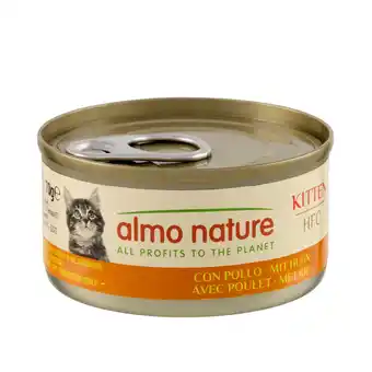 Zooplus 12 + 6 gratis! Almo Nature HFC natvoer voor katten 18 x 70 g - Kitten met Kip aanbieding