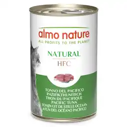Zooplus 12 + 6 gratis! Almo Nature HFC Natural natvoer voor katten 18 x 140 g - Pacifische Tonijn aanbieding