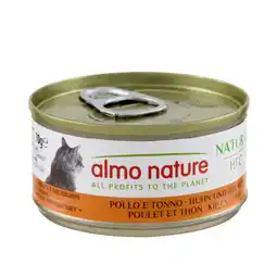 Zooplus 12 + 6 gratis! Almo Nature HFC natvoer voor katten 18 x 70 g - Natural Kip &Tonijn aanbieding
