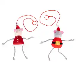 Zooplus TIAKI deurhanger set kerstmuis paar set van 2 katten aanbieding