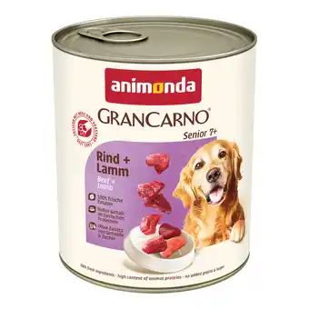 Zooplus 6x800g Original Senior Rund & Lam animonda GranCarno Hondenvoer aanbieding