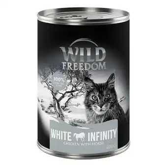 Zooplus 6x400g Adult White Infinity Kip & Paard Wild Freedom Kattenvoer aanbieding