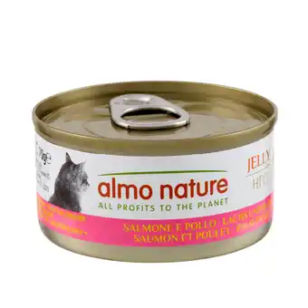 Zooplus 12 + 6 gratis! Almo Nature HFC natvoer voor katten 18 x 70 g - Zalm met Kip in Gelei aanbieding