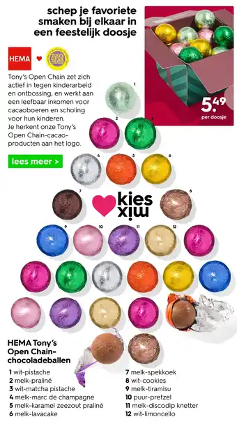 HEMA HEMA Tony's Open Chain-chocolade ballen aanbieding