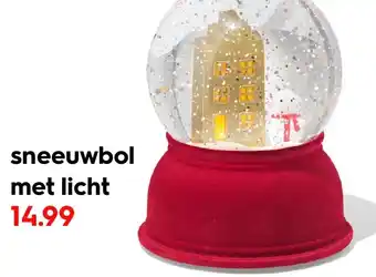 HEMA Sneeuwbol met licht aanbieding