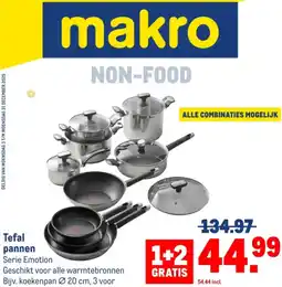 Makro Tefal pannen aanbieding
