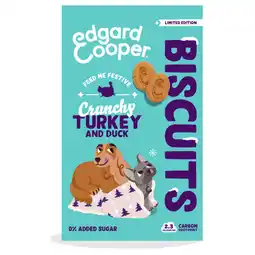 Pets Place Edgard&Cooper Biscuit Festive - Hondensnacks - Eend Kalkoen 400 g aanbieding