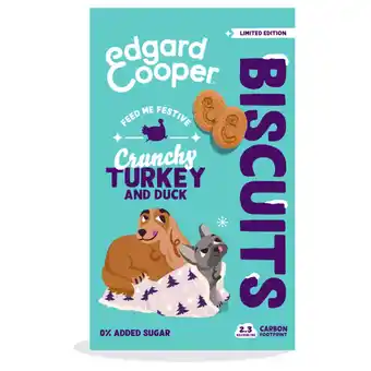 Pets Place Edgard&Cooper Biscuit Festive - Hondensnacks - Eend Kalkoen 400 g aanbieding