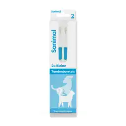 Pets Place Sanimal Kleine Tandenborstels - Hondenverzorging - 2 stuks aanbieding