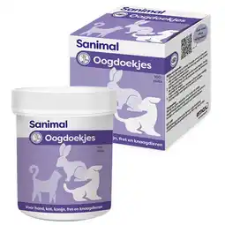 Pets Place Sanimal Oogdoekjes - Hondenverzorging - 100 stuks aanbieding