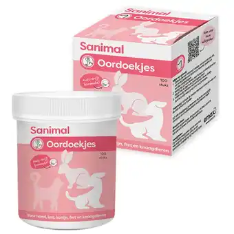 Pets Place Sanimal Oordoekjes - Hondenverzorging - 100 stuks aanbieding