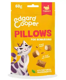 Pets Place Edgard&Cooper Pillows - Kattensnack - Kalkoen 60 g aanbieding