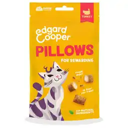 Pets Place Edgard&Cooper Pillows - Kattensnack - Kalkoen 60 g aanbieding