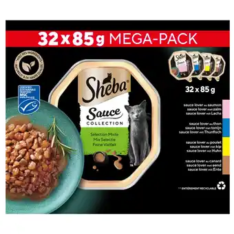 Pets Place Sheba Mini Filets In Saus Maaltijdkuipjes Multipack - Kattenvoer - Vis Saus 32x85 g aanbieding