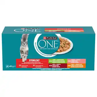 Pets Place Purina One Sterilcat Fijne Malse Reepjes In Saus - Kattenvoer - Rund Kalkoen Kip 40x85 g aanbieding