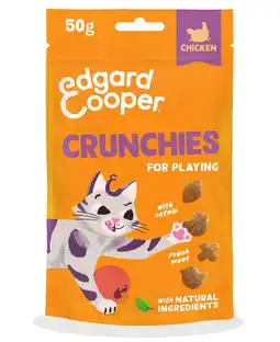 Pets Place Edgard&Cooper Crunchies - Kattensnack - Kip 50 g aanbieding