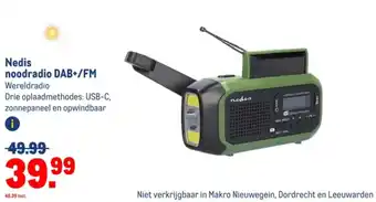 Makro Nedis noodradio DAB+/FM aanbieding