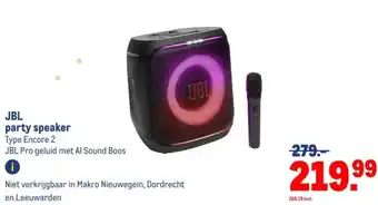 Makro JBL party speaker aanbieding