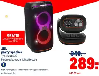 Makro JBL party speaker aanbieding