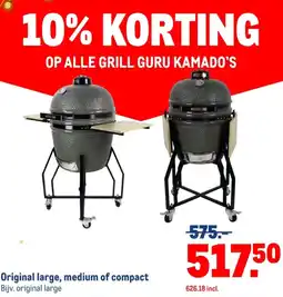 Makro Op alle grill guru kamado's aanbieding