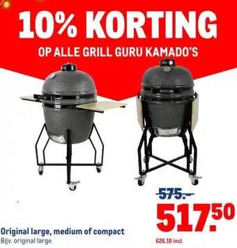 Makro Op alle grill guru kamado's aanbieding