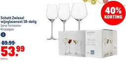 Makro Schott Zwiesel wijnglazenset 18-delig aanbieding