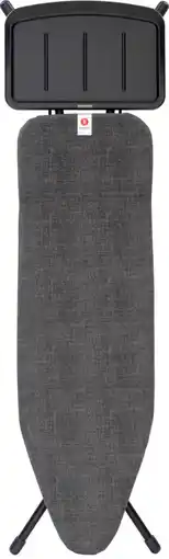 Bol.com Brabantia Strijkplank B - met Stoomunithouder - 124x38 cm - Denim Black aanbieding