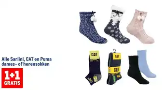 Makro Alle Sarlini, CAT en Puma dames of herensokken aanbieding