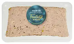 PLUS Feestelijk PLUS Paté met kalkoen, truffel en pistachen aanbieding