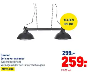 Makro Sunred terrasverwarmer aanbieding