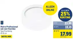 Makro Metro Professional set van 4 borden aanbieding