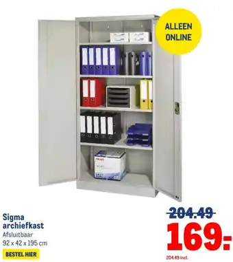 Makro Sigma archiefkast aanbieding