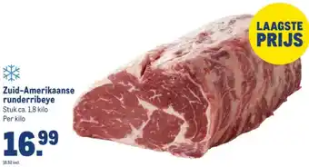 Makro Zuid-Amerikaanse runderribeye aanbieding