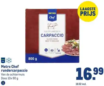 Makro Metro Chef rundercarpaccio aanbieding