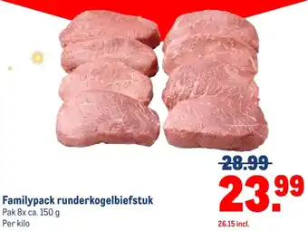 Makro Familypack runderkogelbiefstuk aanbieding
