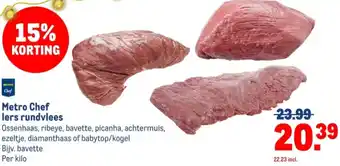 Makro Metro Chef lers rundvlees aanbieding
