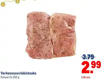 Makro Varkenssouvlakisteaks aanbieding