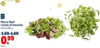 Makro Metro Chef rucola of mesclun aanbieding