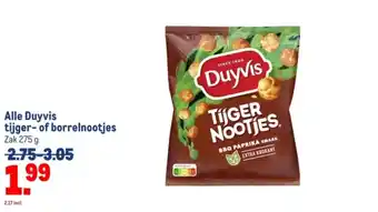 Makro Alle Duyvis tijger of borrelnootjes aanbieding