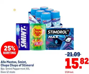 Makro Alle Mentos, Smint, Chupa Chups of Stimorol aanbieding