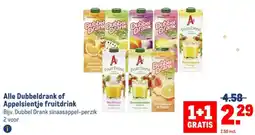 Makro Alle Dubbeldrank of Appelsientje fruitdrink aanbieding