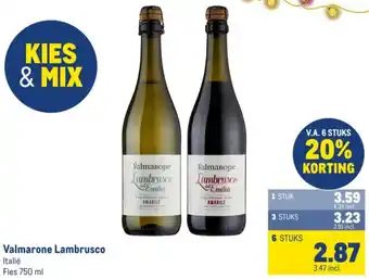 Makro Valmarone Lambrusco aanbieding