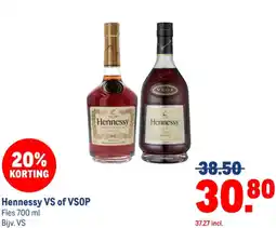 Makro Hennessy VS of VSOP aanbieding